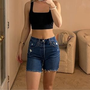 LEVI’S Skinny Long Jean Shorts